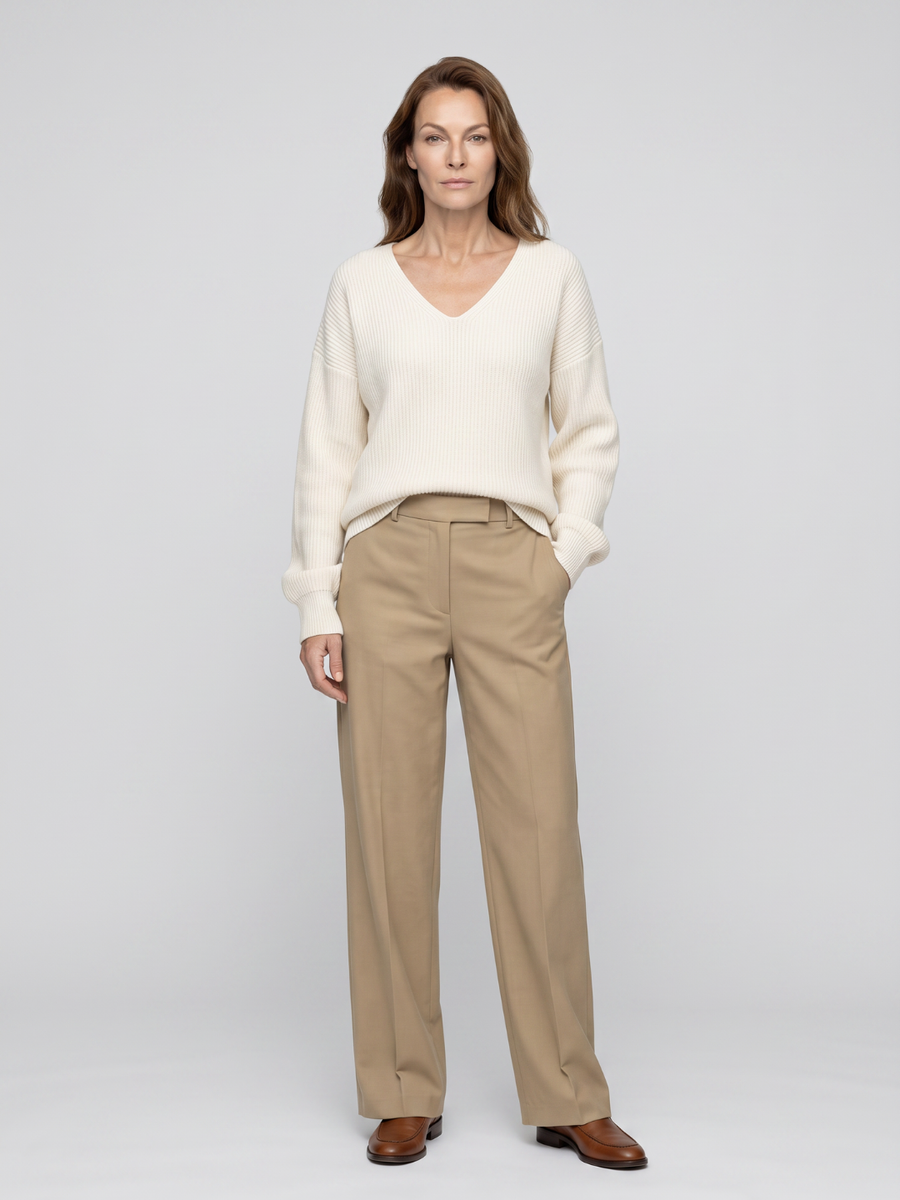 Emma | Cozy Oversized V-Neck Sweater 0