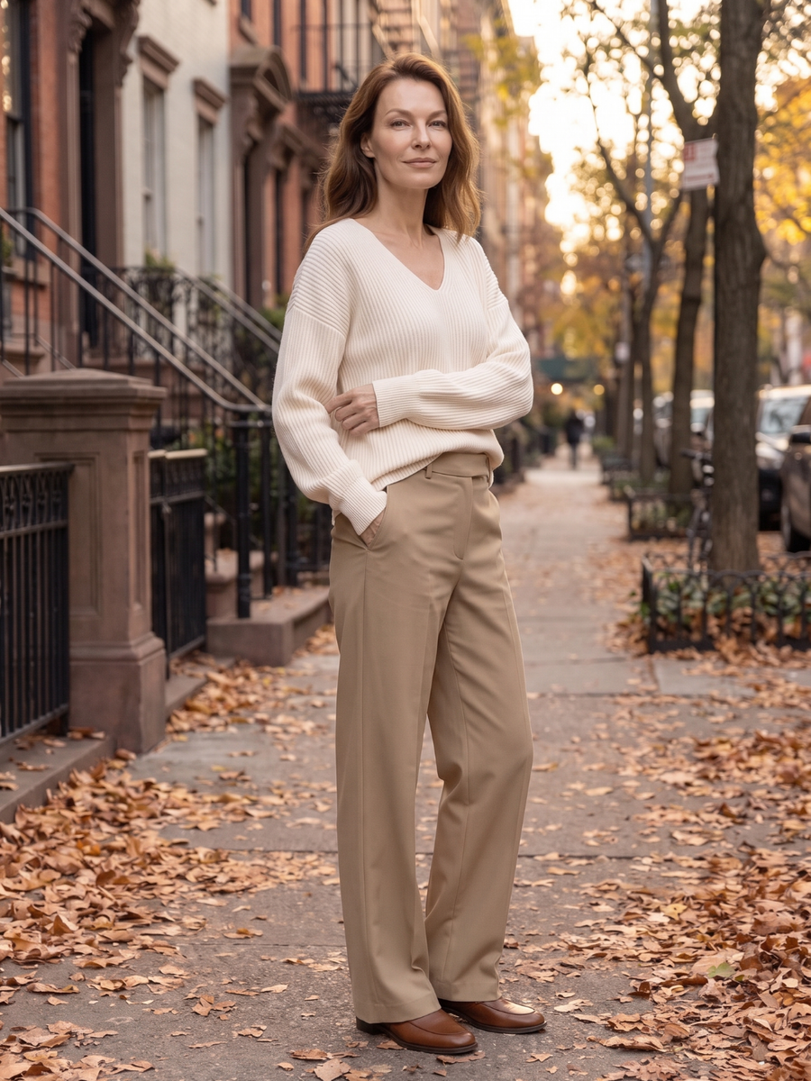Emma | Cozy Oversized V-Neck Sweater 7