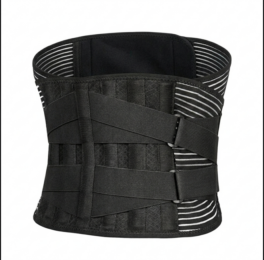 Alverra Lumbar Support Brace — 360-Degree Compression, Steel Plates
