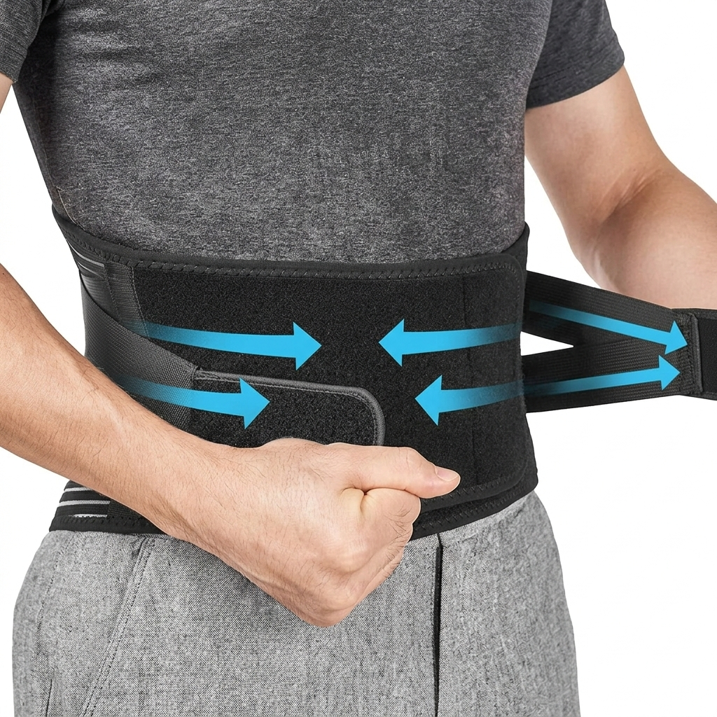 Alverra Lumbar Support Brace — 360-Degree Compression, Steel Plates