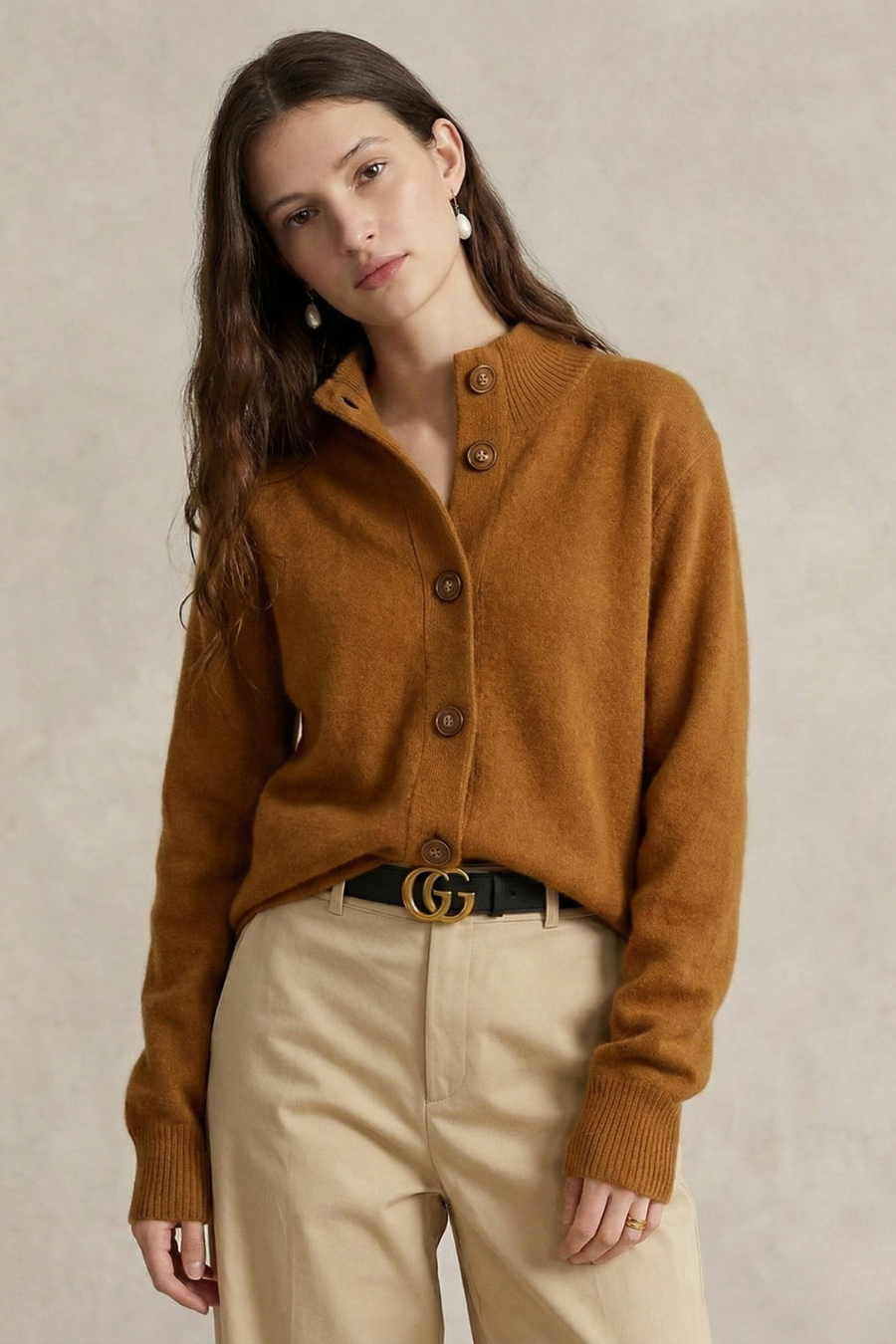 Mia | Cozy Button-Up Cardigan with Statement Buttons 0