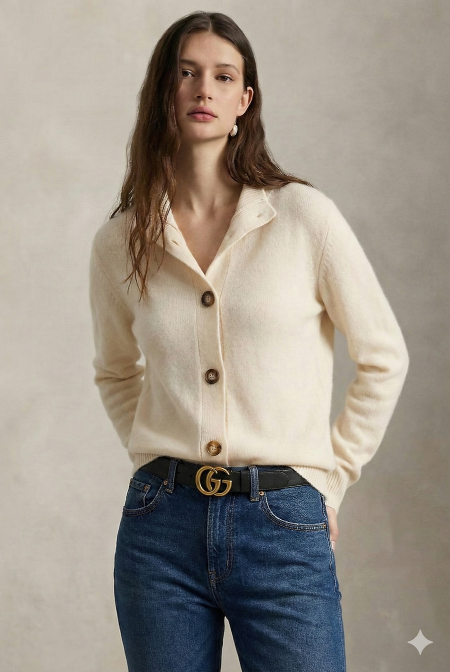 Mia | Cozy Button-Up Cardigan with Statement Buttons 9