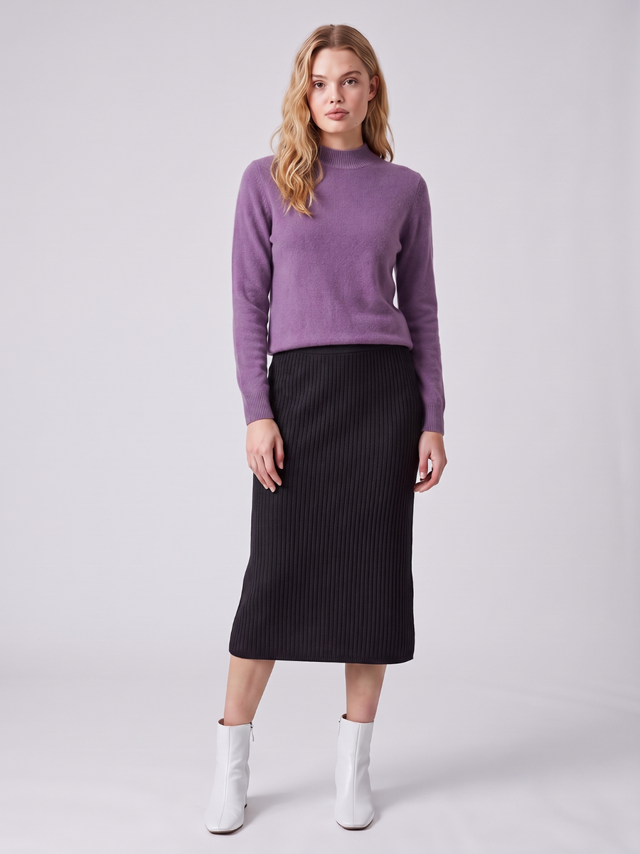 Mia | Cozy Loose-Fit Mock Neck Sweater 11