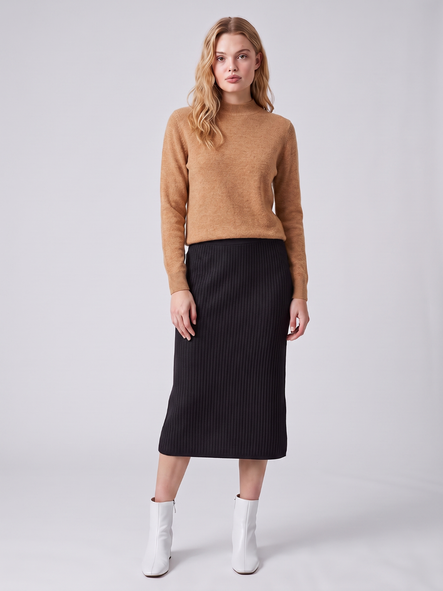 Mia | Cozy Loose-Fit Mock Neck Sweater 9