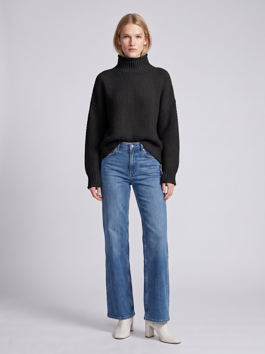 Mia | Cozy Loose Knit Turtleneck Sweater 1