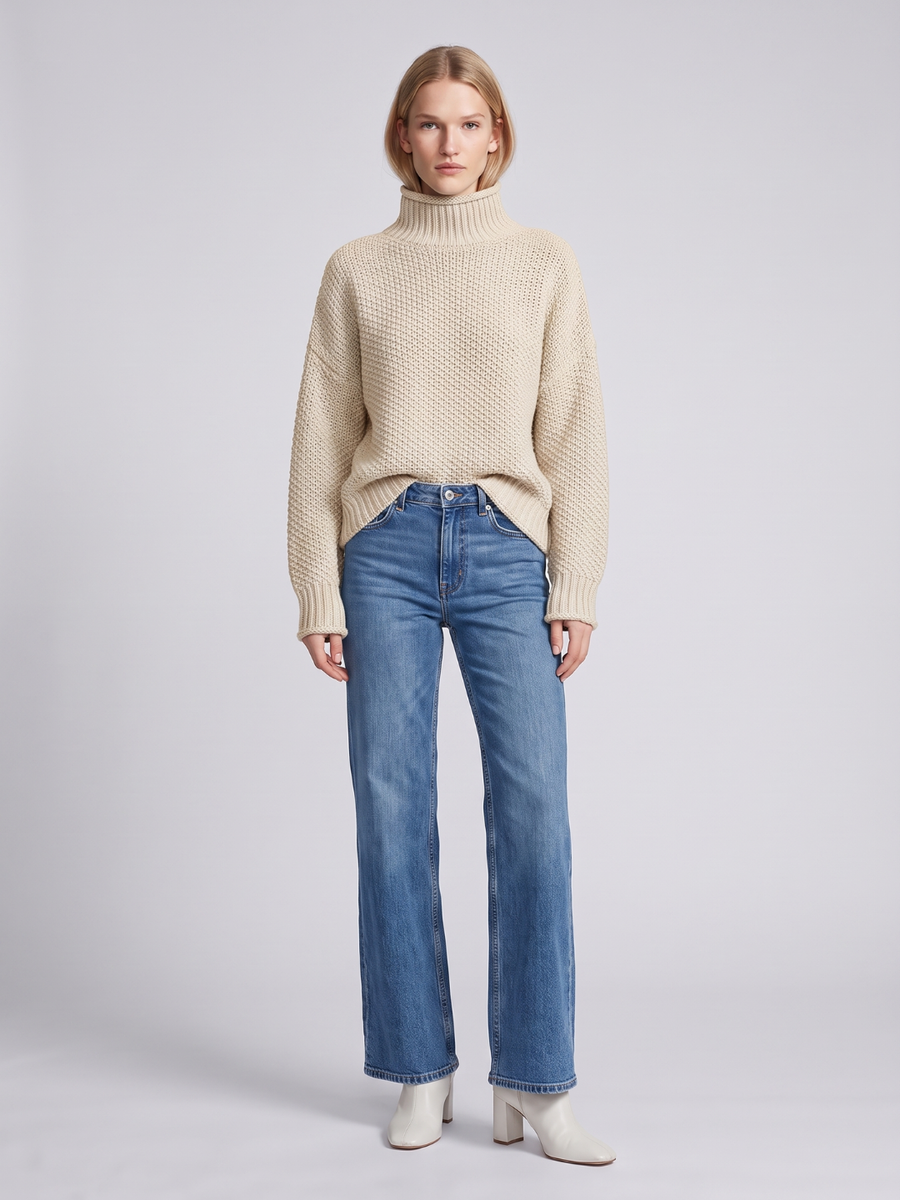 Mia | Cozy Loose Knit Turtleneck Sweater 2