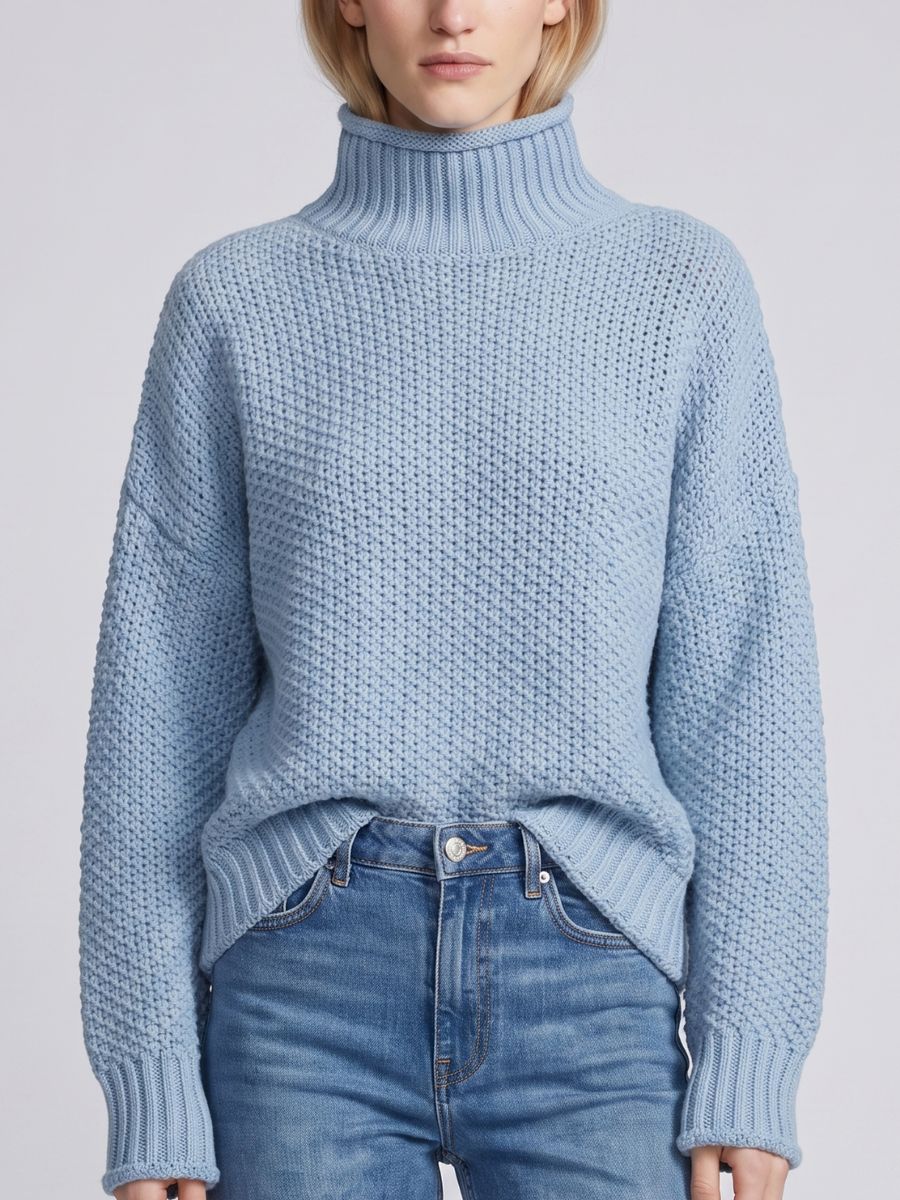 Mia | Cozy Oversized Women's Sweater With Turtleneck 7