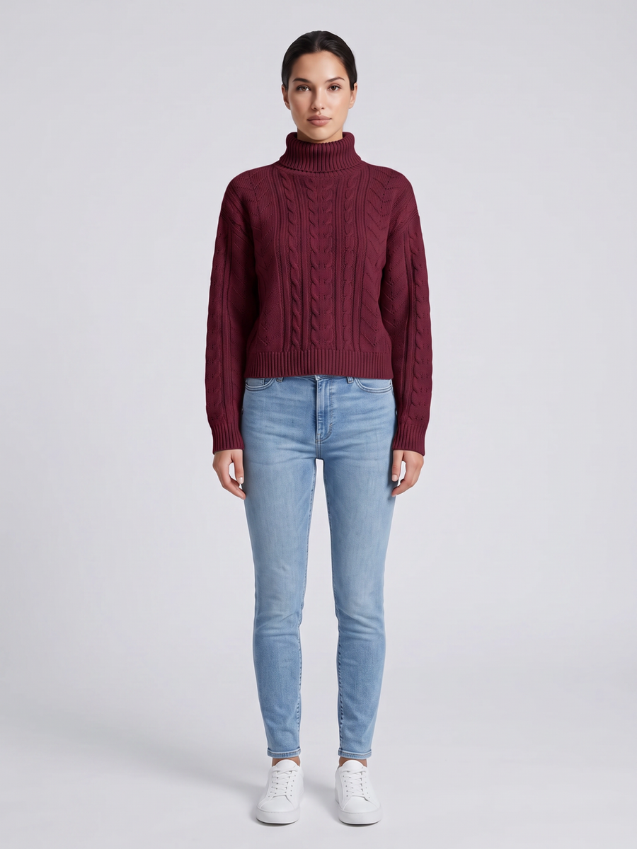 Mia | Cozy Textured Turtleneck Sweater 2