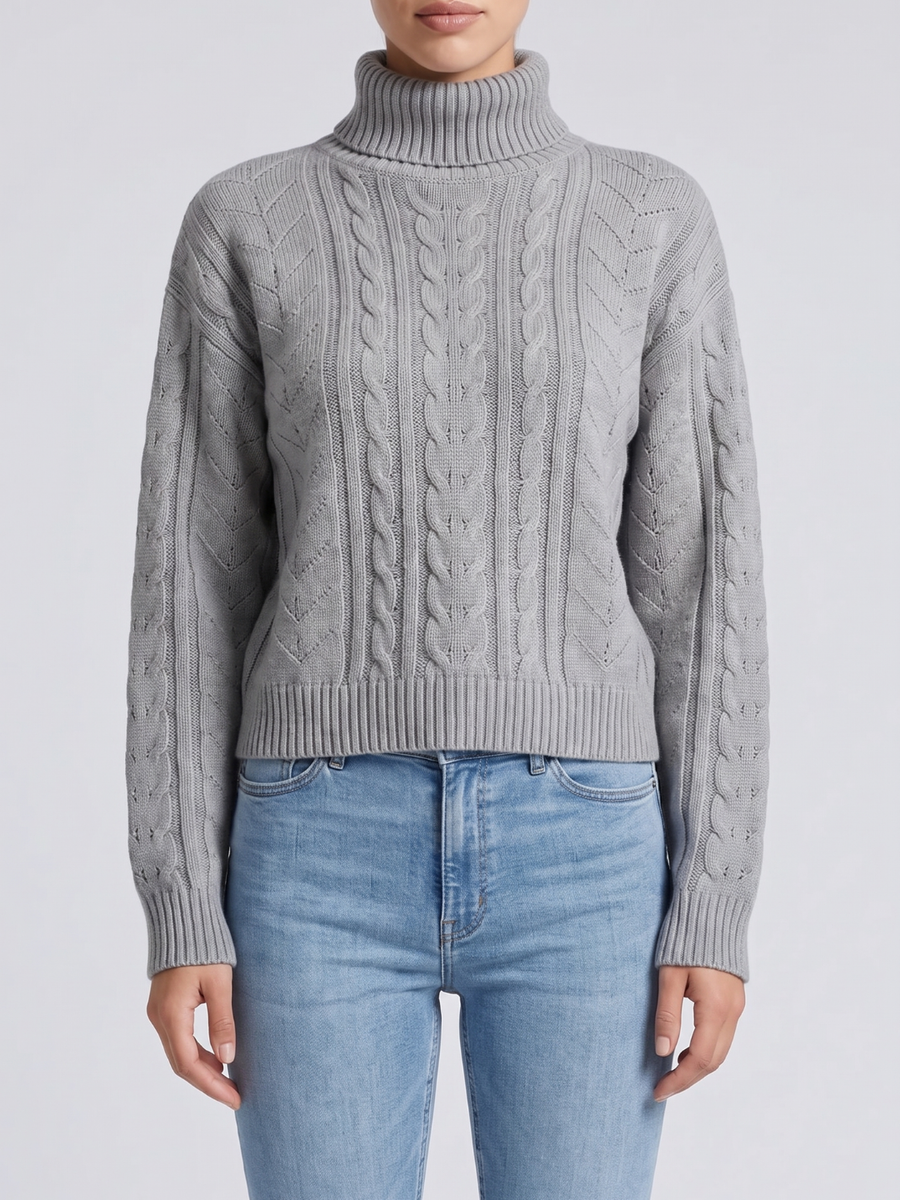Mia | Cozy Textured Turtleneck Sweater 5