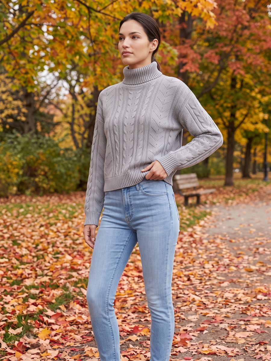 Mia | Cozy Textured Turtleneck Sweater 8