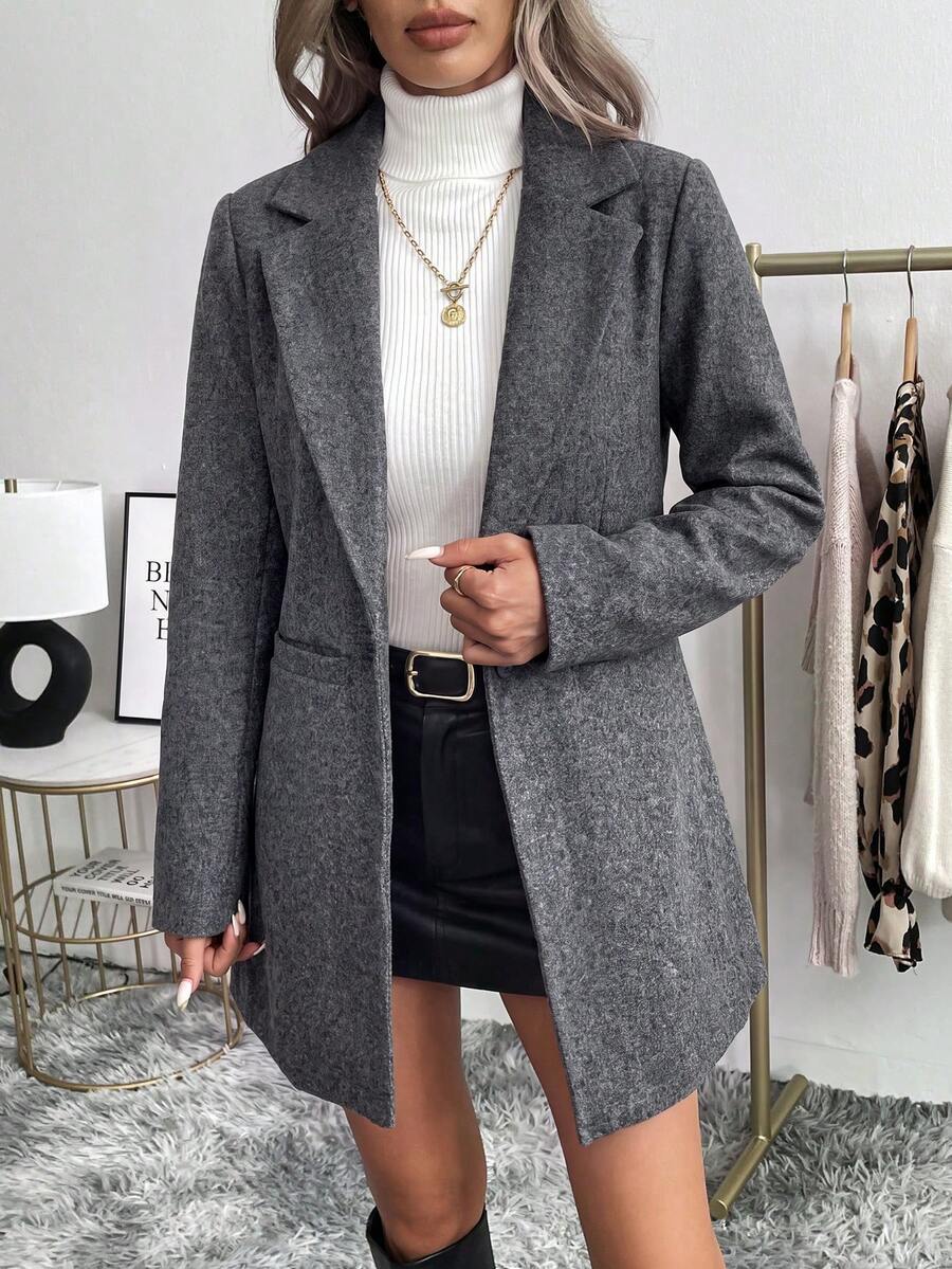 Mia | Minimalist Single Button Blazer with Pockets 3