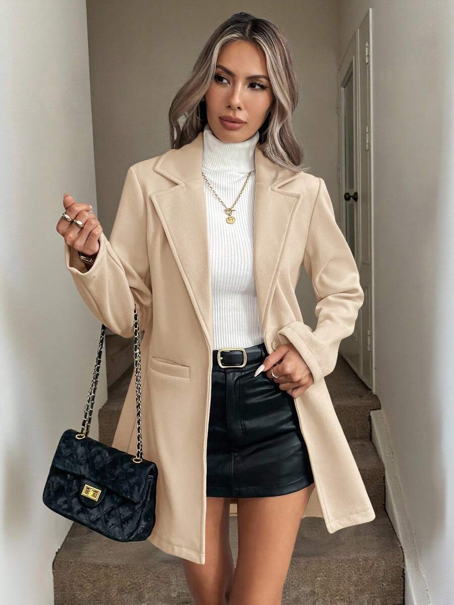 Mia | Minimalist Single Button Blazer with Pockets 9