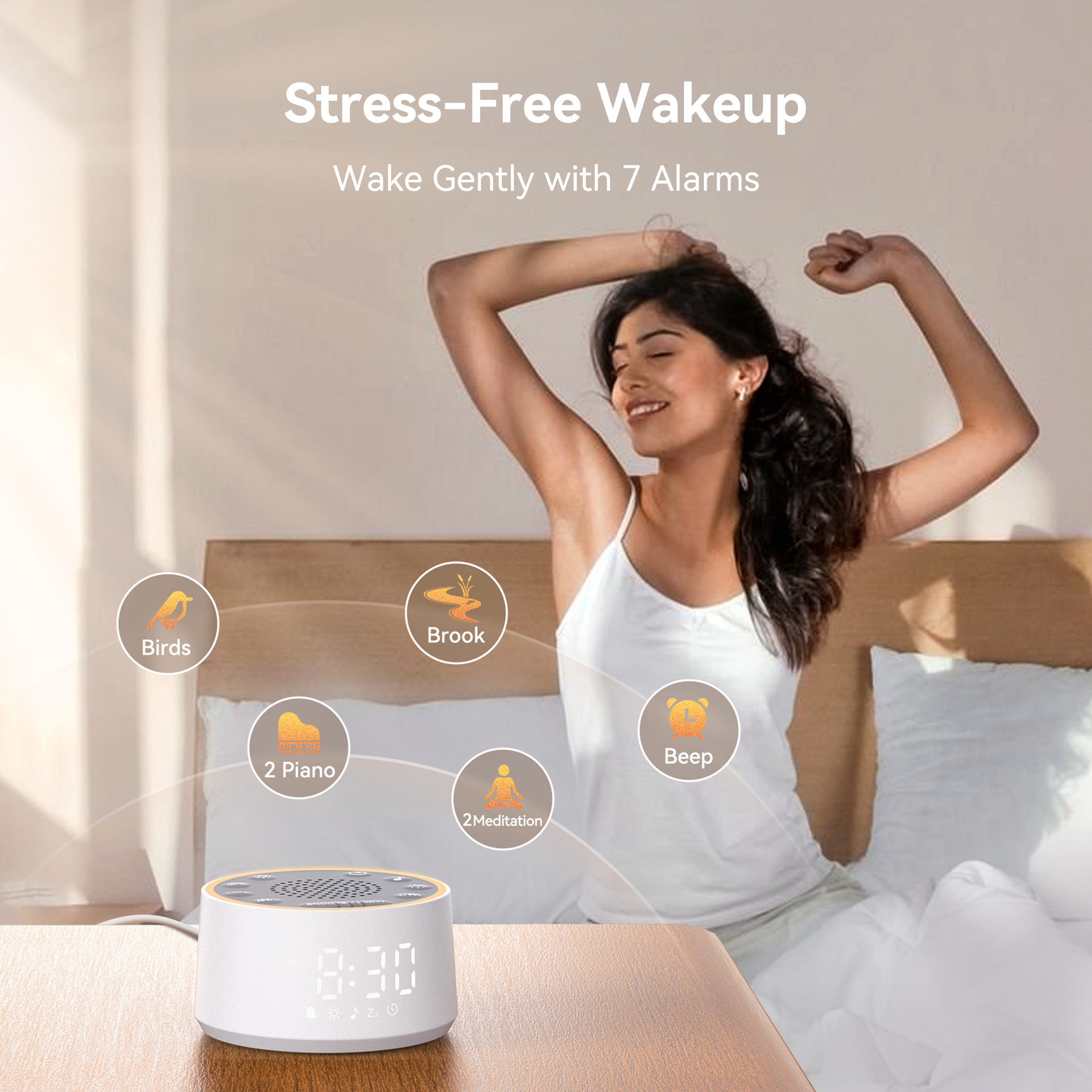 Nova Sound Machine | White Noise Machine for Sleep with Adjustable Volume | Soothing Sounds for Restful Nights 3