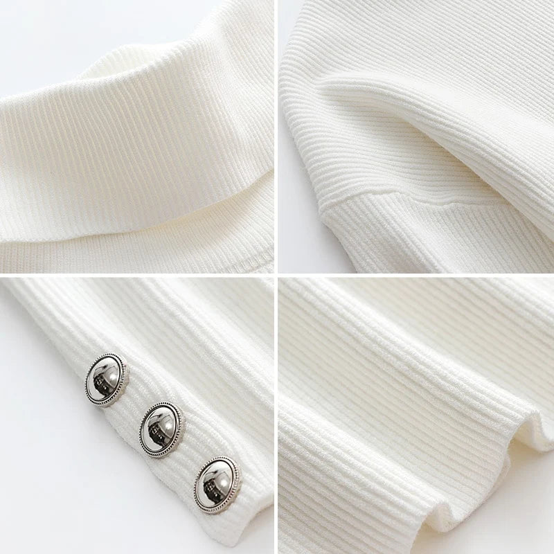 Olivia | Cozy Ribbed Turtleneck Sweater with Button-Cuff Sleeves 7