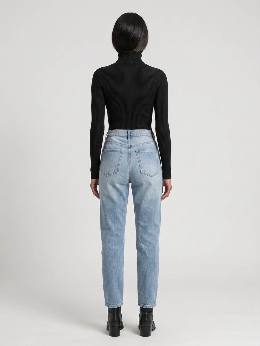Olivia | Sleek Slim Fit Ribbed Turtleneck Sweater 4