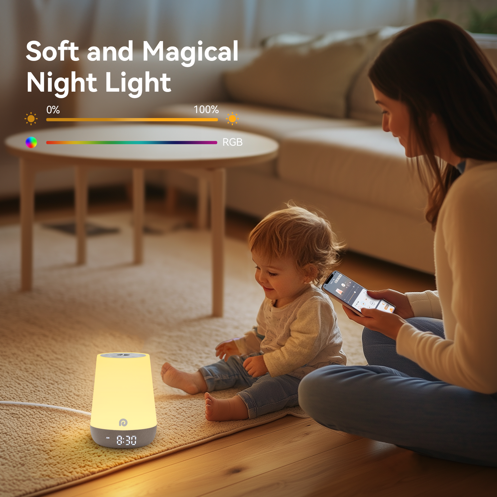 Smart Baby Sleep Trainer | Gentle Night Light & Soothing Sounds | Sleep Aid for Peaceful Nights 4
