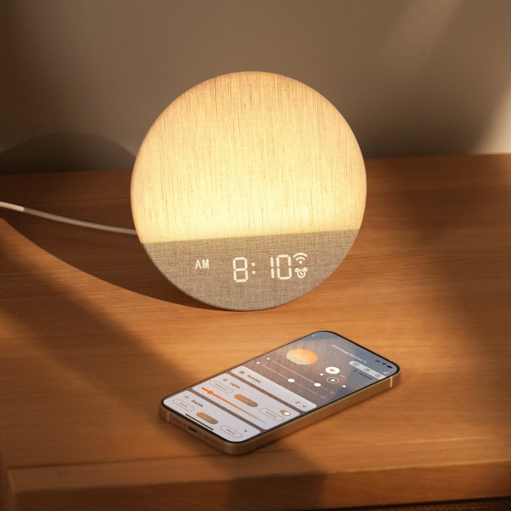 Smart Sunrise Alarm Clock with App Control & Adjustable Brightness | Gentle Wake-Up Light for Restful Mornings 0