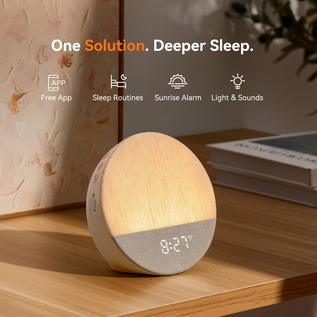 Smart Sunrise Alarm Clock with App Control & Adjustable Brightness | Gentle Wake-Up Light for Restful Mornings 1