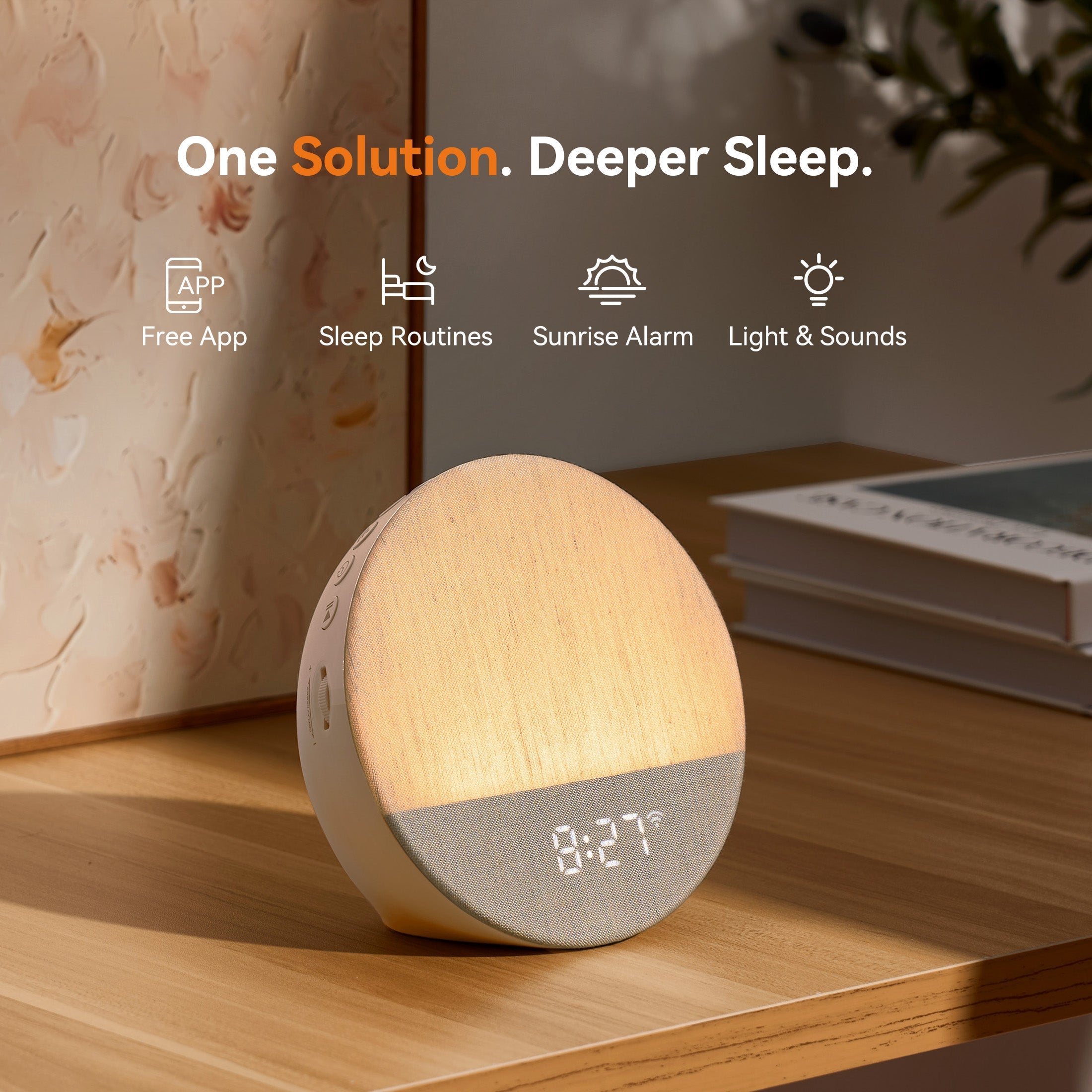 Smart Sunrise Alarm Clock with App Control & Adjustable Brightness | Gentle Wake-Up Light for Restful Mornings 1