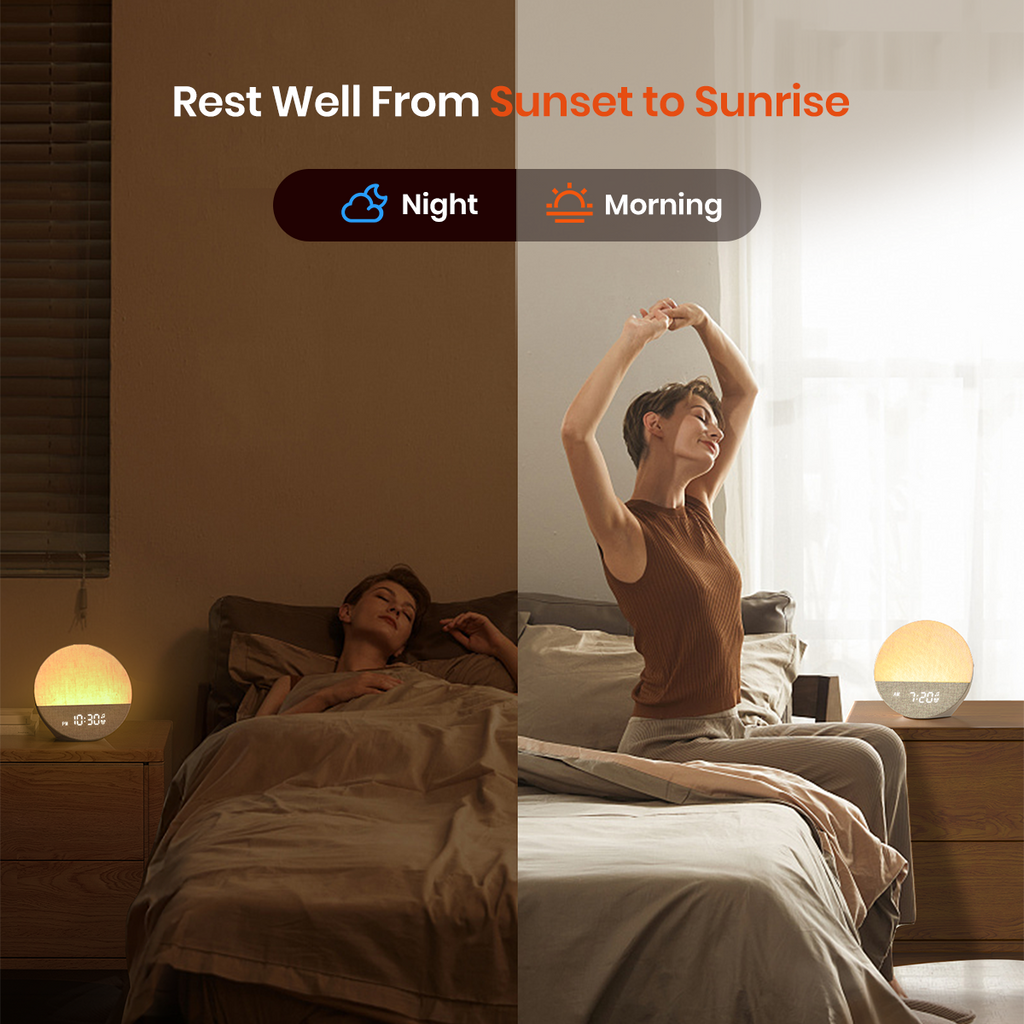 Smart Sunrise Alarm Clock with App Control & Adjustable Brightness | Gentle Wake-Up Light for Restful Mornings 3