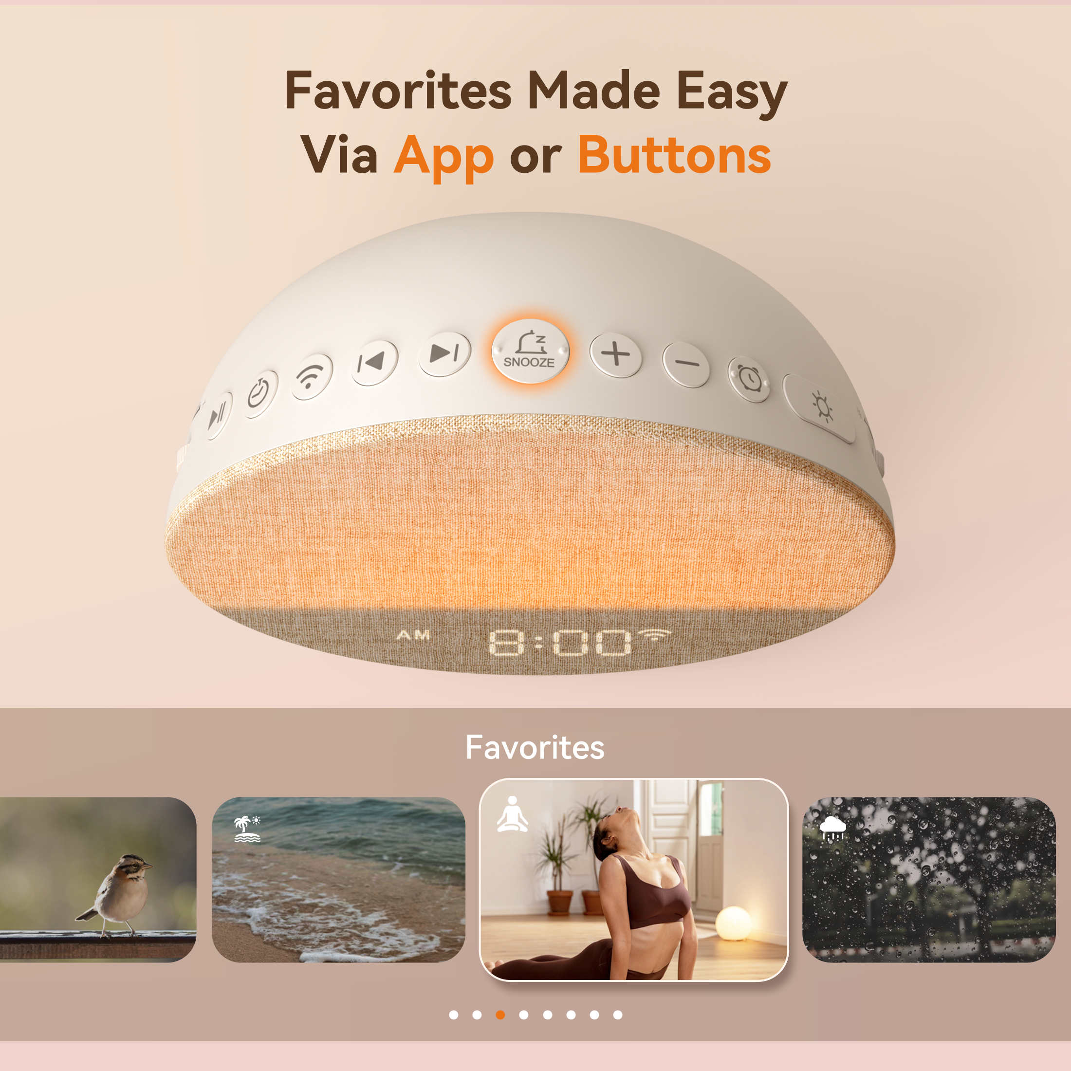 Smart Sunrise Alarm Clock with App Control & Adjustable Brightness | Gentle Wake-Up Light for Restful Mornings 4
