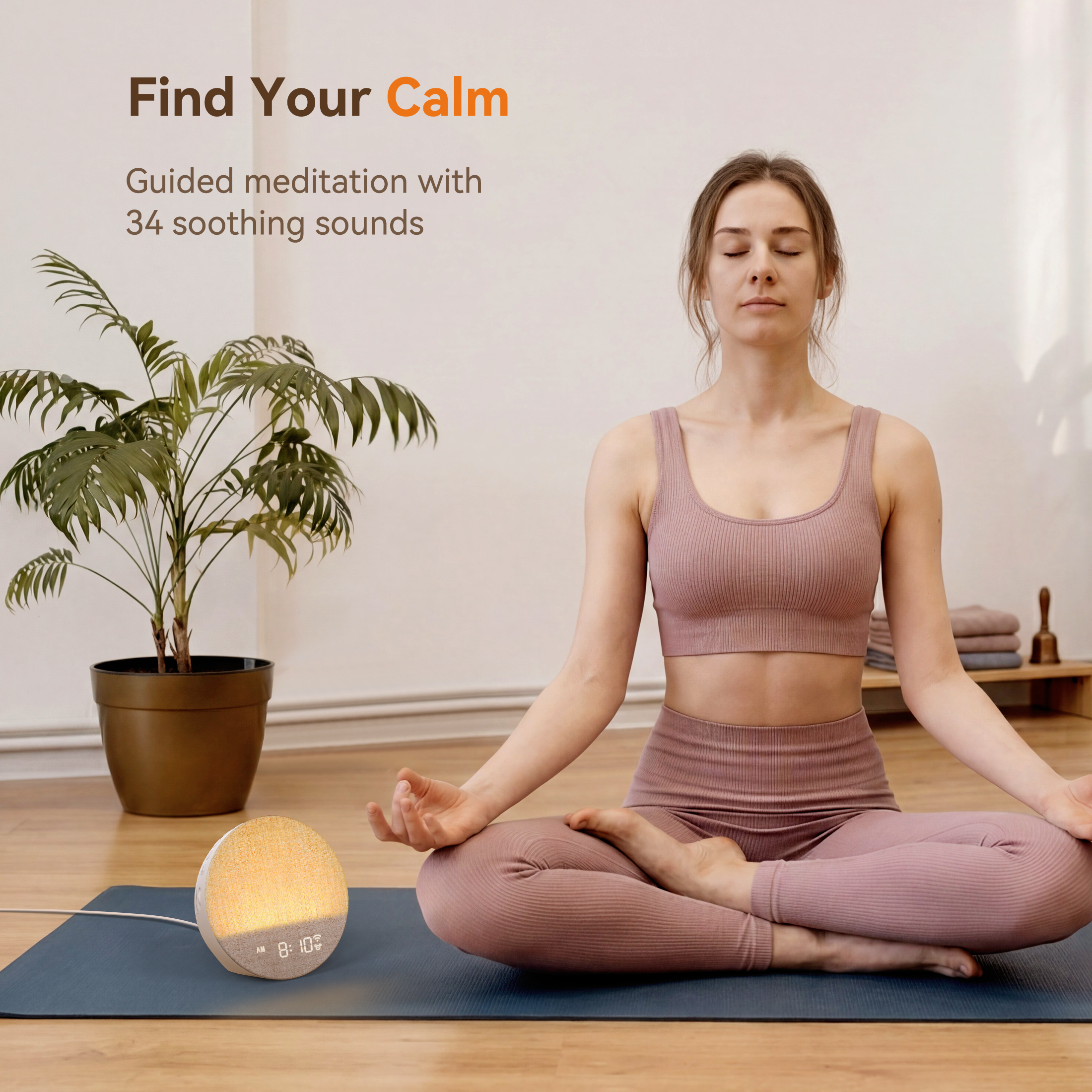 Smart Sunrise Alarm Clock with App Control & Adjustable Brightness | Gentle Wake-Up Light for Restful Mornings 5