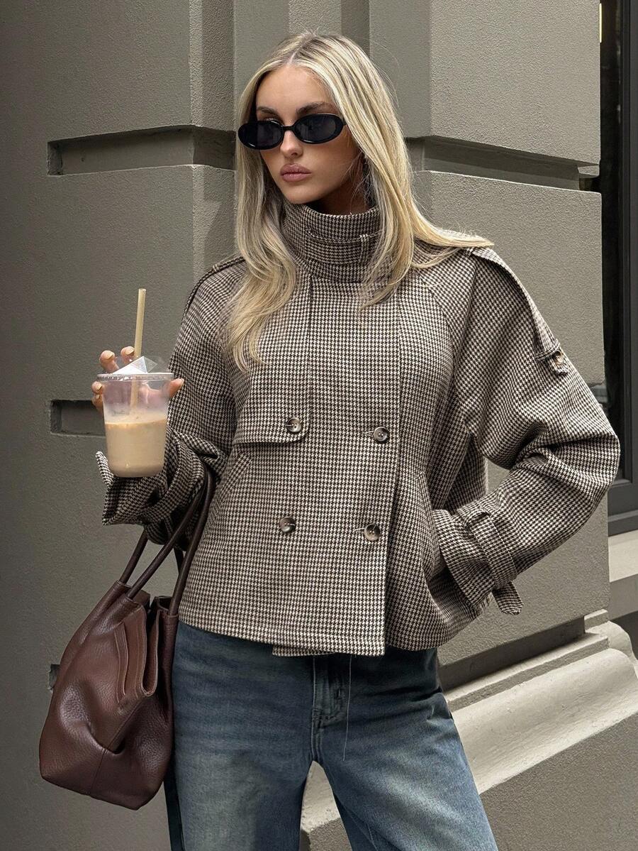 Sophia | Chic Houndstooth Winter Jacket 3