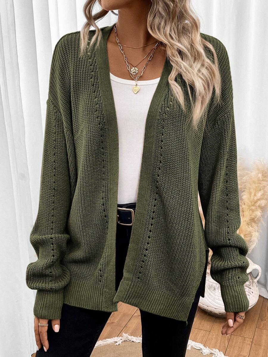Sophia | Cozy Open Front Knit Cardigan 0