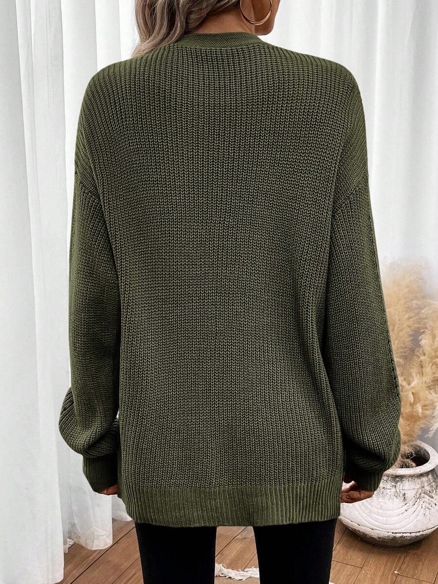 Sophia | Cozy Open Front Knit Cardigan 2