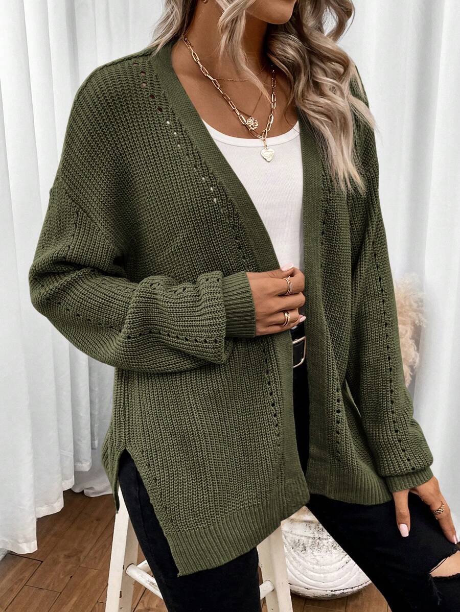 Sophia | Cozy Open Front Knit Cardigan 3