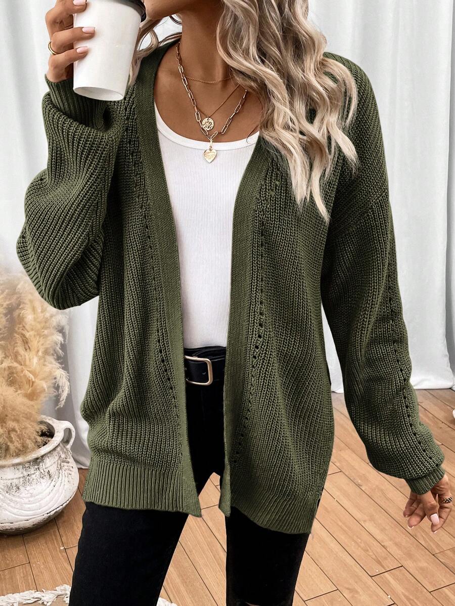 Sophia | Cozy Open Front Knit Cardigan 4