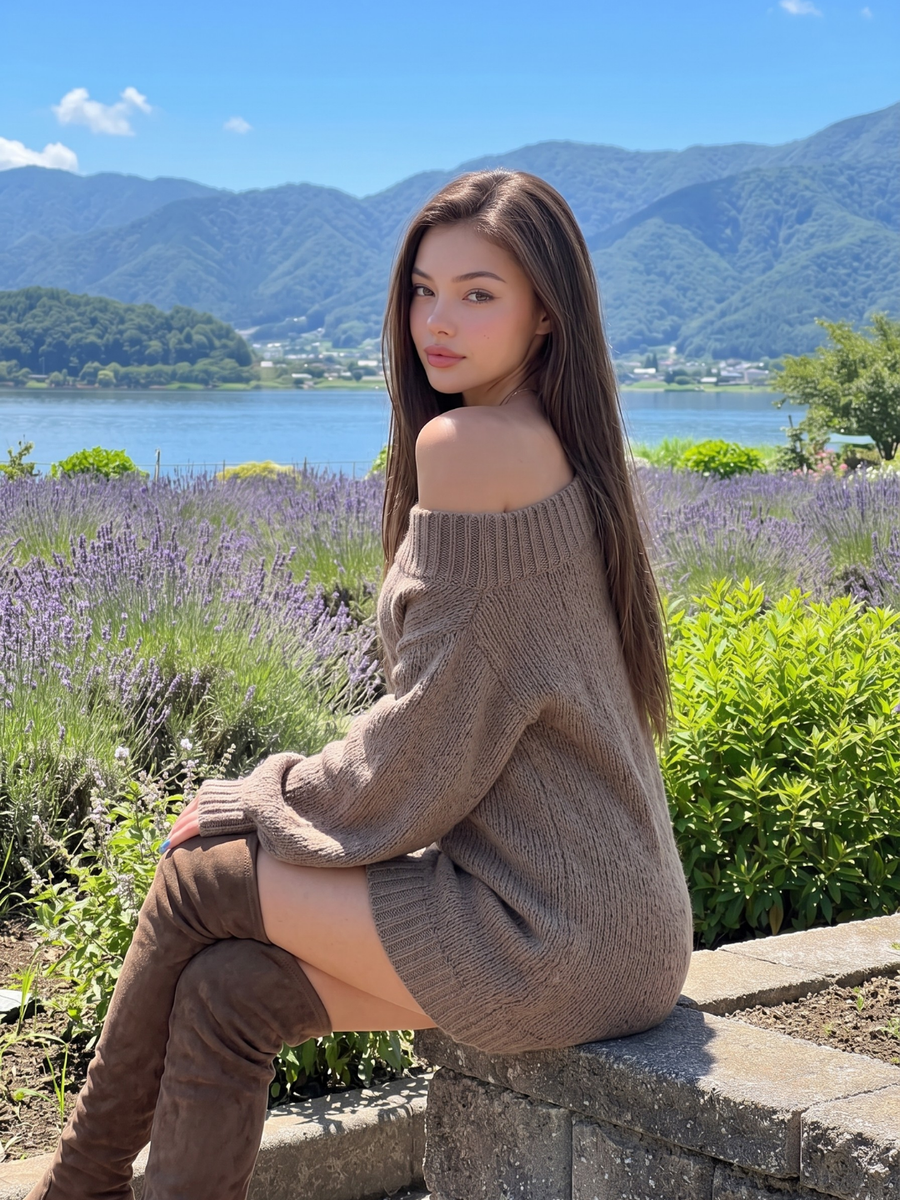Sophie | Chic Off-Shoulder Knit Mini Dress for Women 5