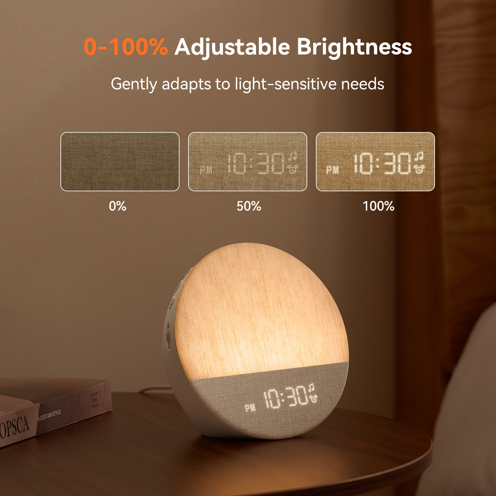 Sunrise 1 | Sunrise Alarm Clock with Gradual Light Feature | Digital Display for Gentle Wake-Up Experience 6