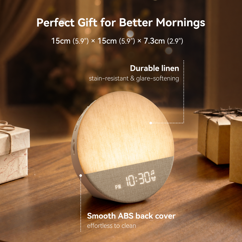 Sunrise 1 | Sunrise Alarm Clock with Gradual Light Feature | Digital Display for Gentle Wake-Up Experience 7