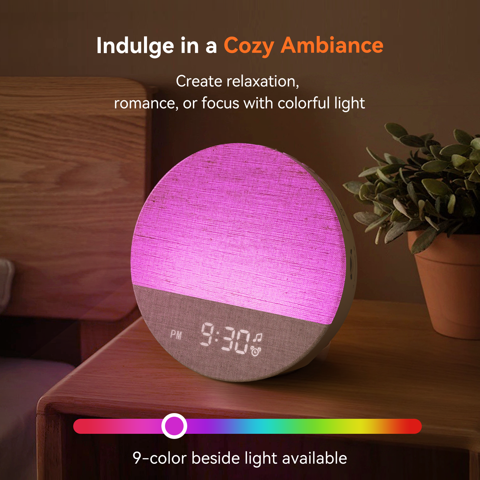 Sunrise 1 | Sunrise Alarm Clock with Gradual Light Feature | Digital Display for Gentle Wake-Up Experience 8