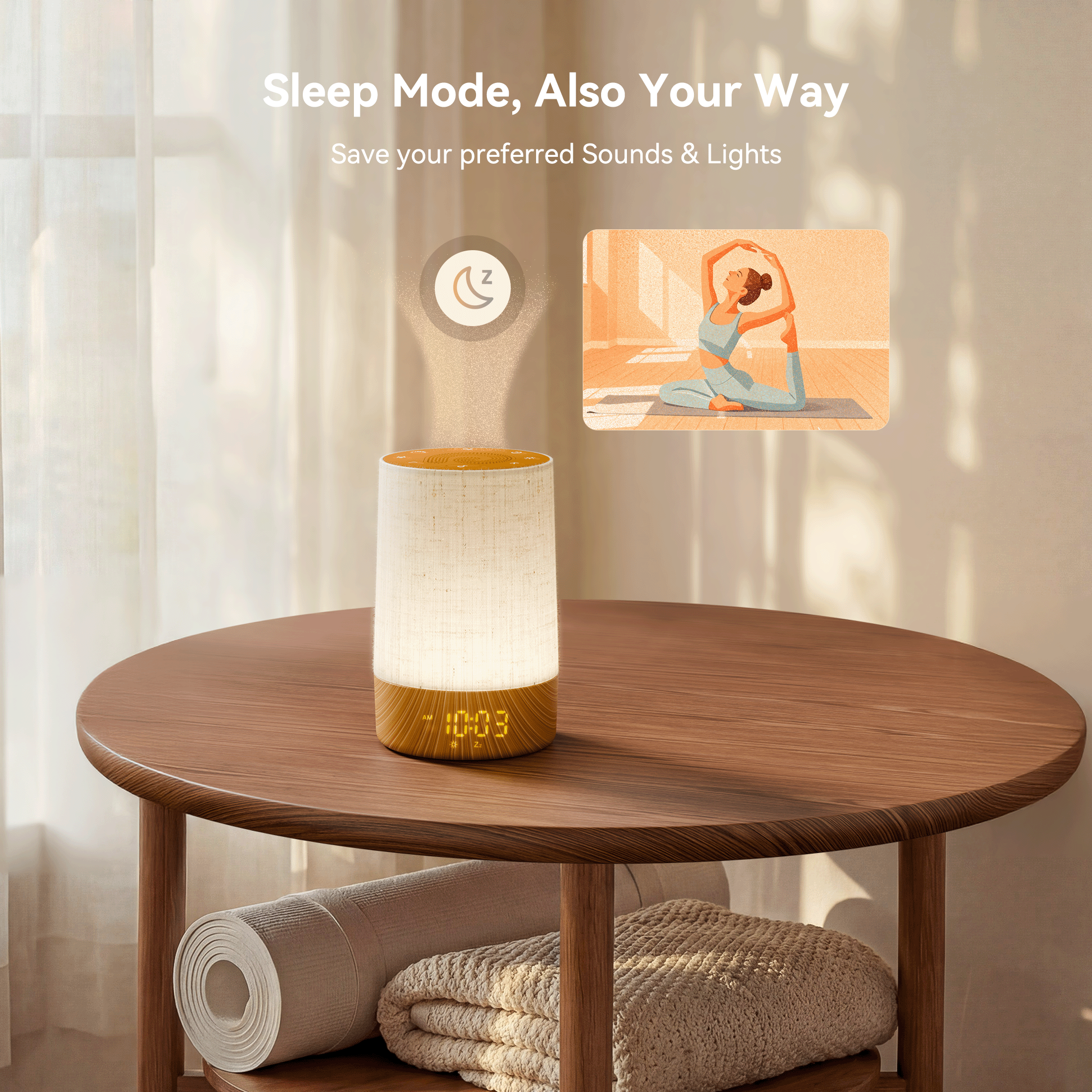 Sunrise Beam | Sunrise Alarm Clock with Gradual Light Simulation | Digital Wake-Up Light for Refreshing Mornings 5