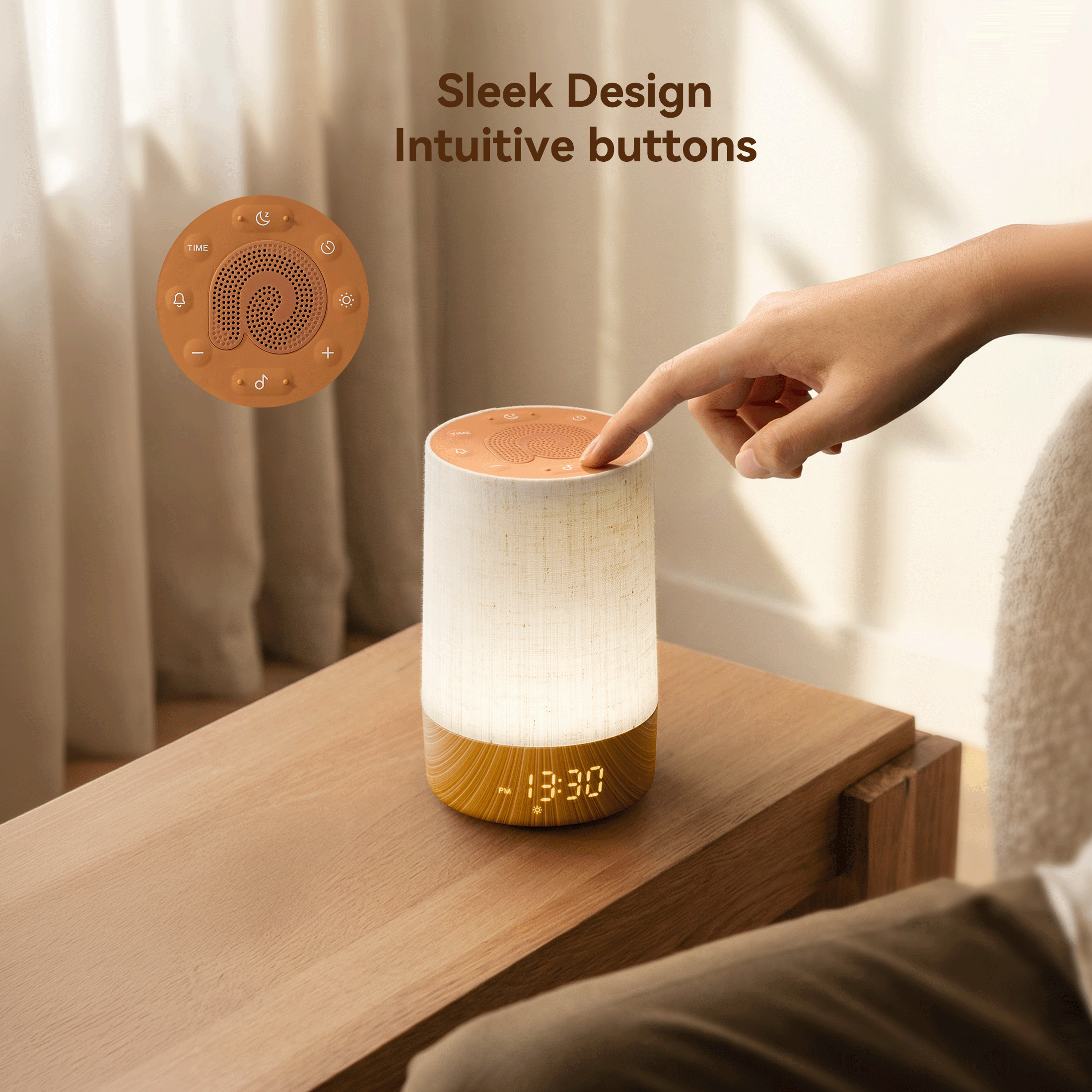 Sunrise Beam | Sunrise Alarm Clock with Gradual Light Simulation | Digital Wake-Up Light for Refreshing Mornings 7