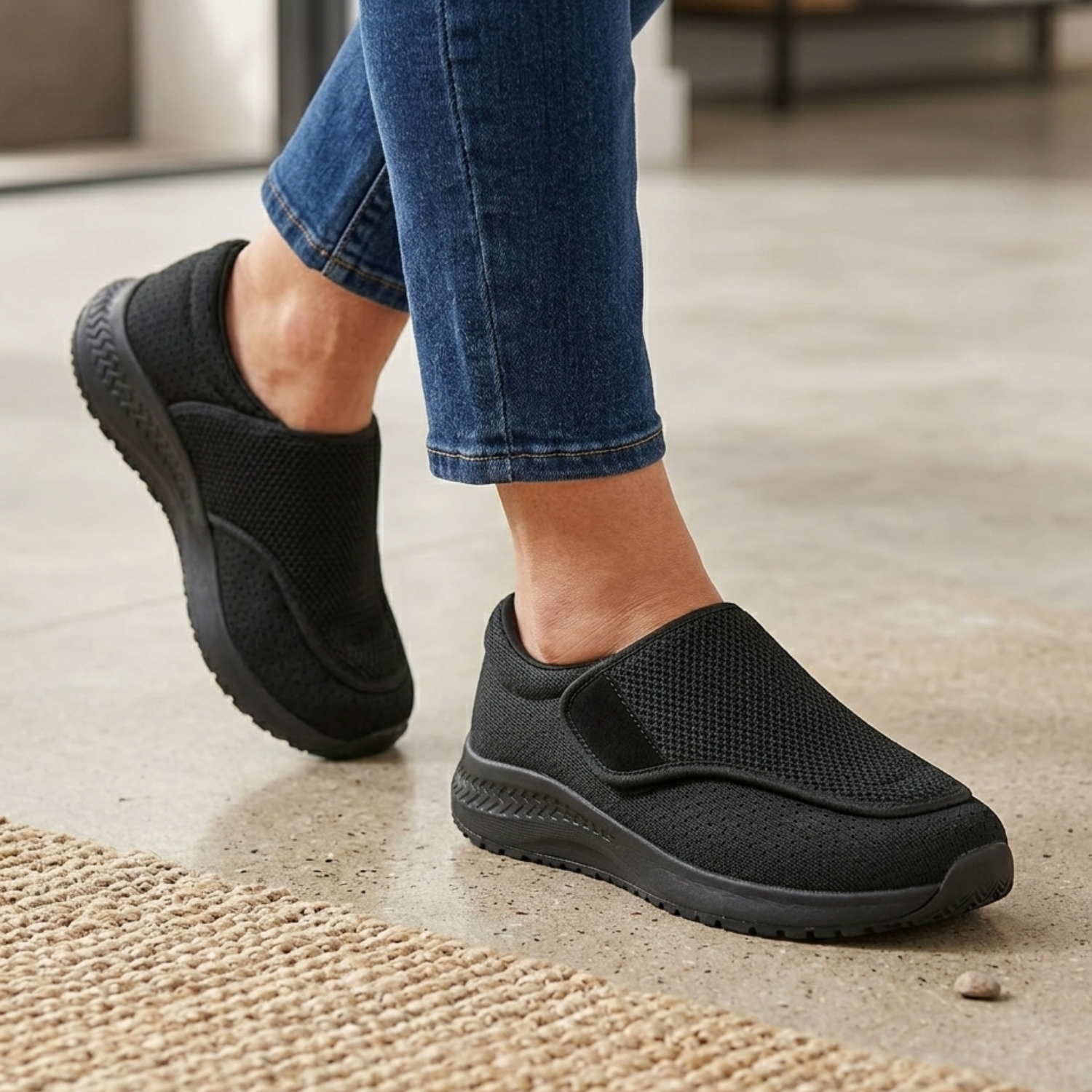 Alverra OrthoEase extra-wide shoes with adjustable velcro straps and cushioned sole