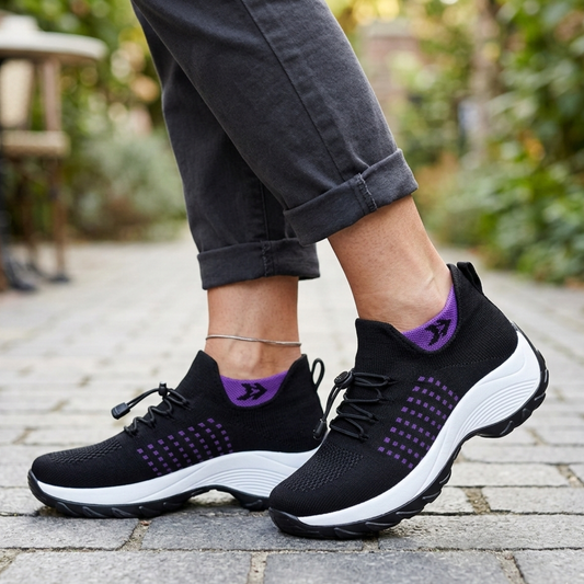 Alverra Comfort Ortho Sneakers — Women's Arch Support, Wide Toe Box