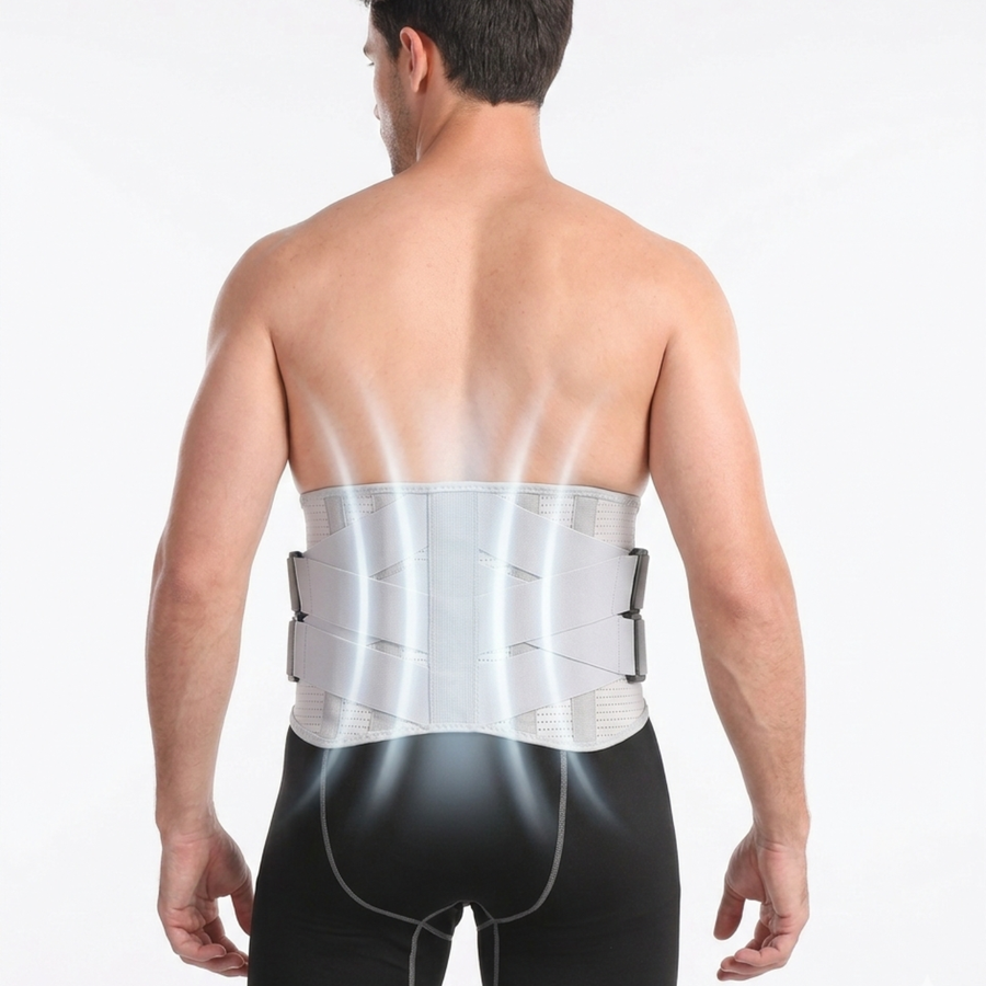 Alverra Lumbar Back Brace — Contoured Steel, 360-Degree Compression