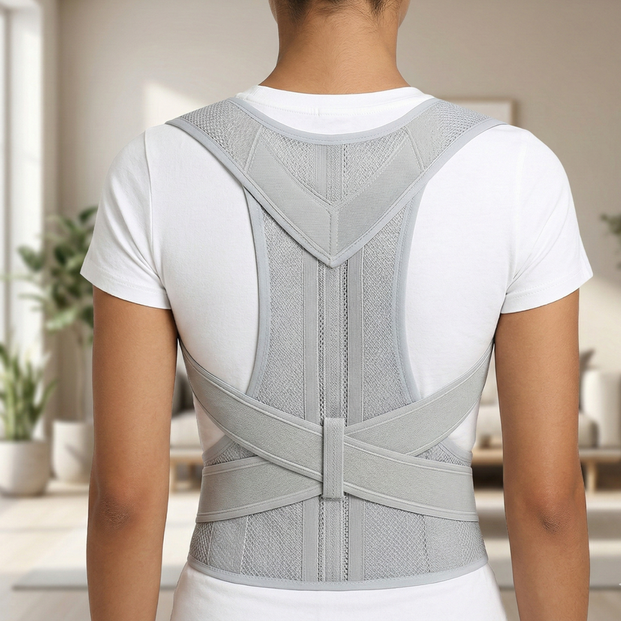Alverra Posture Align Back Brace — Lumbar Support, Adjustable Straps
