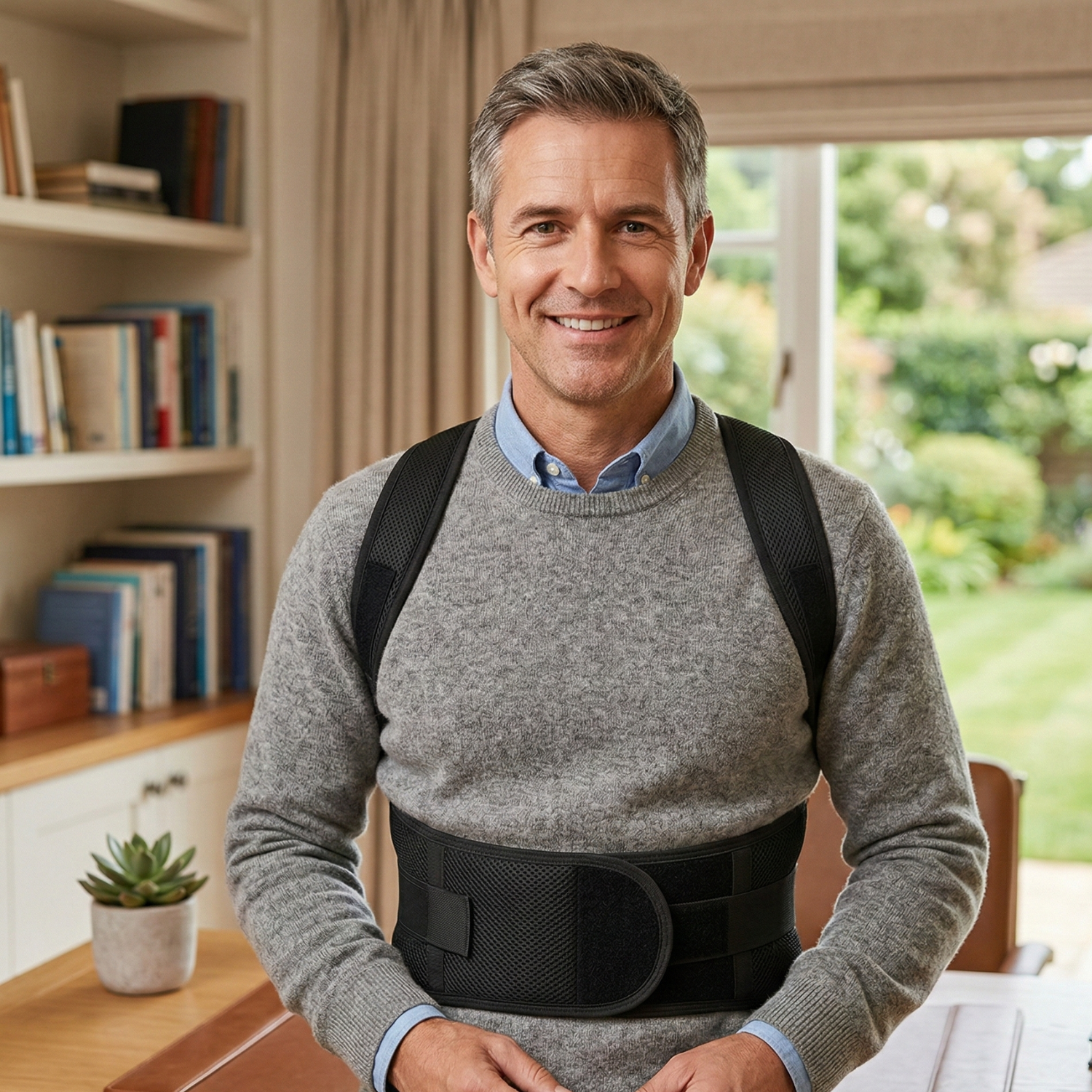 Alverra ErgoPosture Back Brace — Adjustable, Breathable, Spinal Alignment